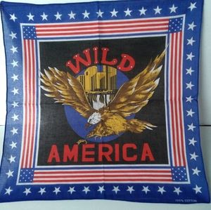 Vintage Large 'Wild America' Bandana